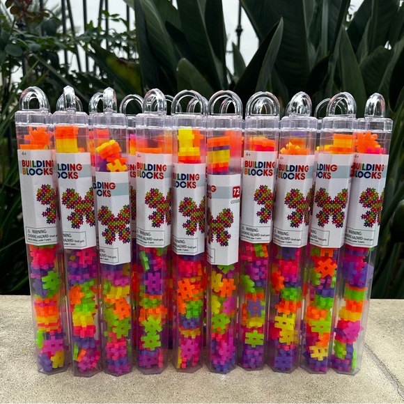 20 X Target Building Blocks neon glitter colors puzzle Bullseye playground - Picture 1 of 8